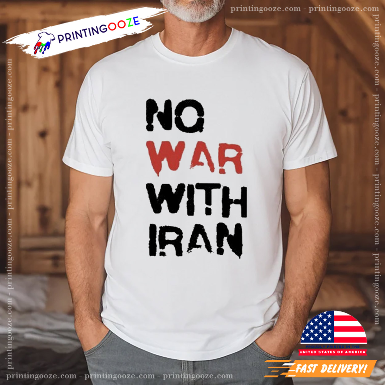 No War With Iran Political T-Shirt No War With Iran Political T-Shirt