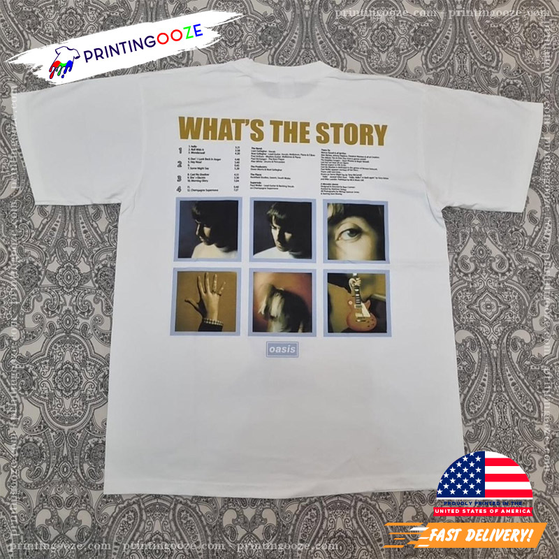 OASIS What's The Story Album Tour 2 Sided Shirt OASIS What's The Story Album Tour 2 Sided Shirt