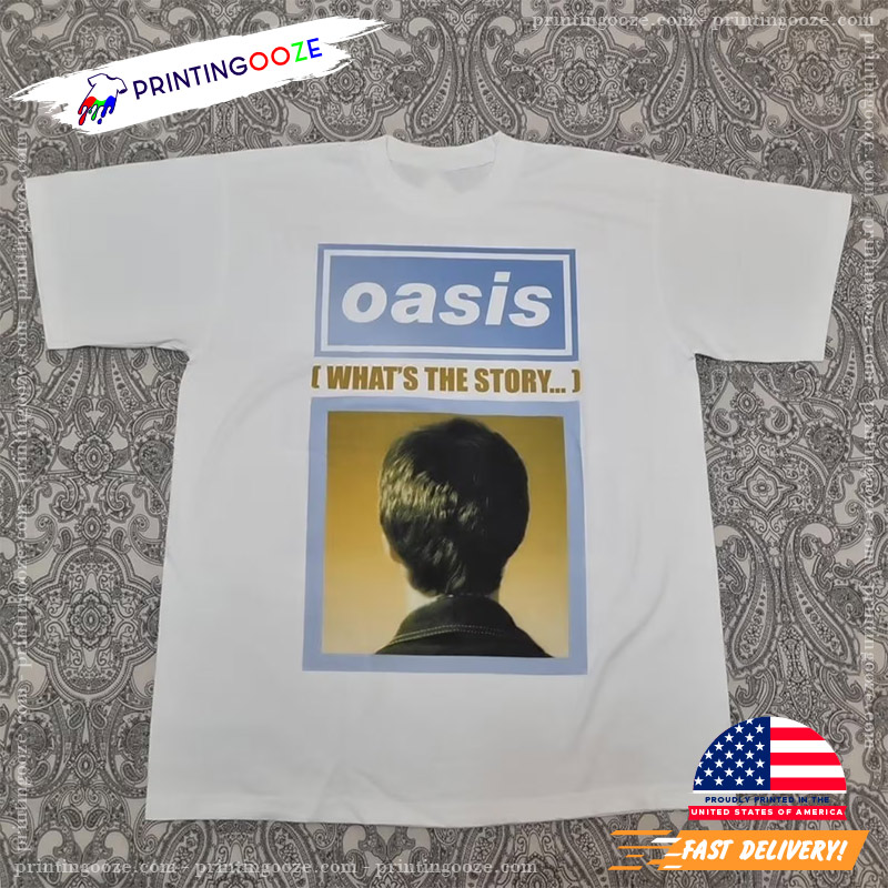 OASIS What's The Story Album Tour 2 Sided Shirt OASIS What's The Story Album Tour 2 Sided Shirt