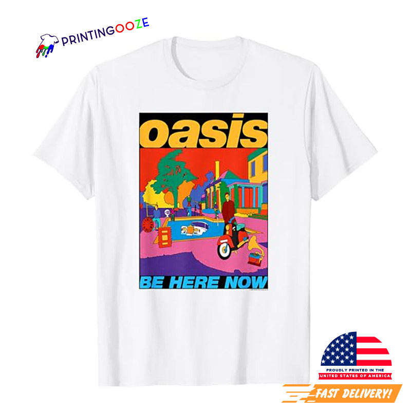 Oasis Be Here Now Colour Graphic Tee Oasis Be Here Now Colour Graphic Tee
