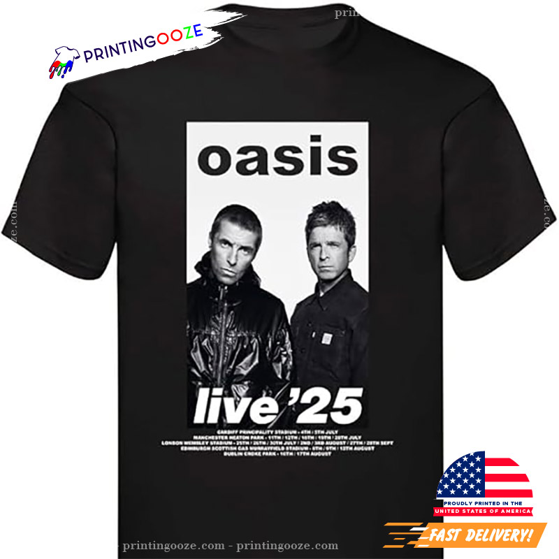 Oasis Live 25 Tour Music Festival Shirt Oasis Live 25 Tour Music Festival Shirt