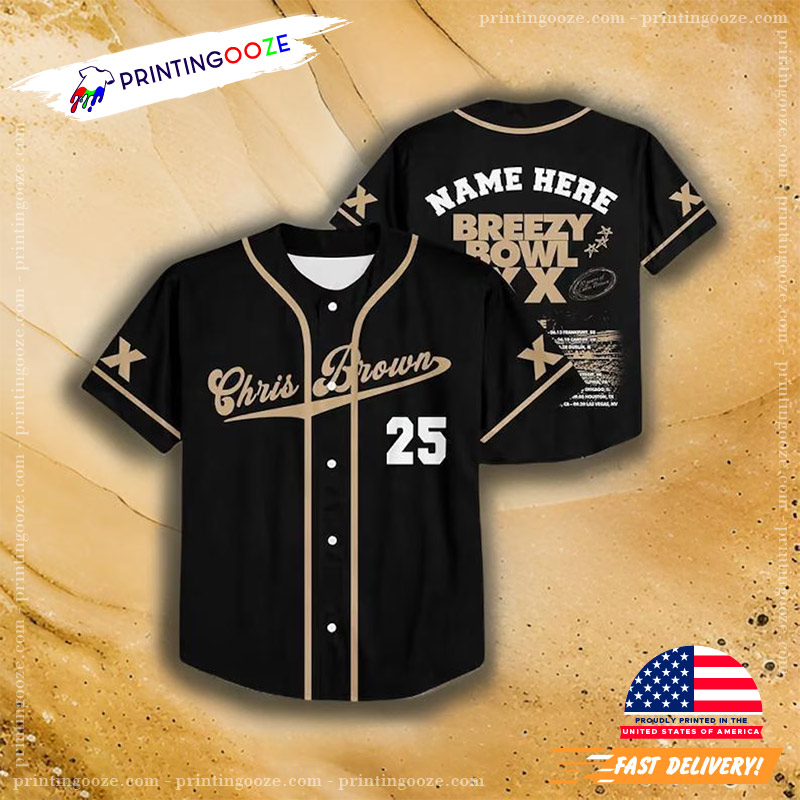 Personalized Chris Breezy Breezy Bowl XX 2025 Baseball Jersey Personalized Chris Breezy Breezy Bowl XX 2025 Baseball Jersey