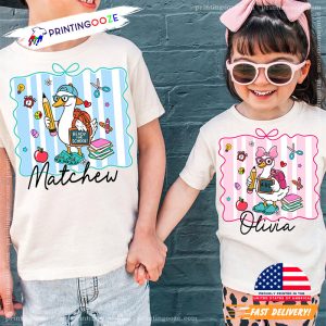 Personalized Duck First Day Of School Shirt 1