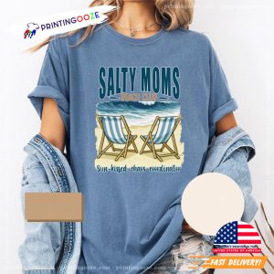Salty Moms Beach Club Comfort Colors Shirt 1