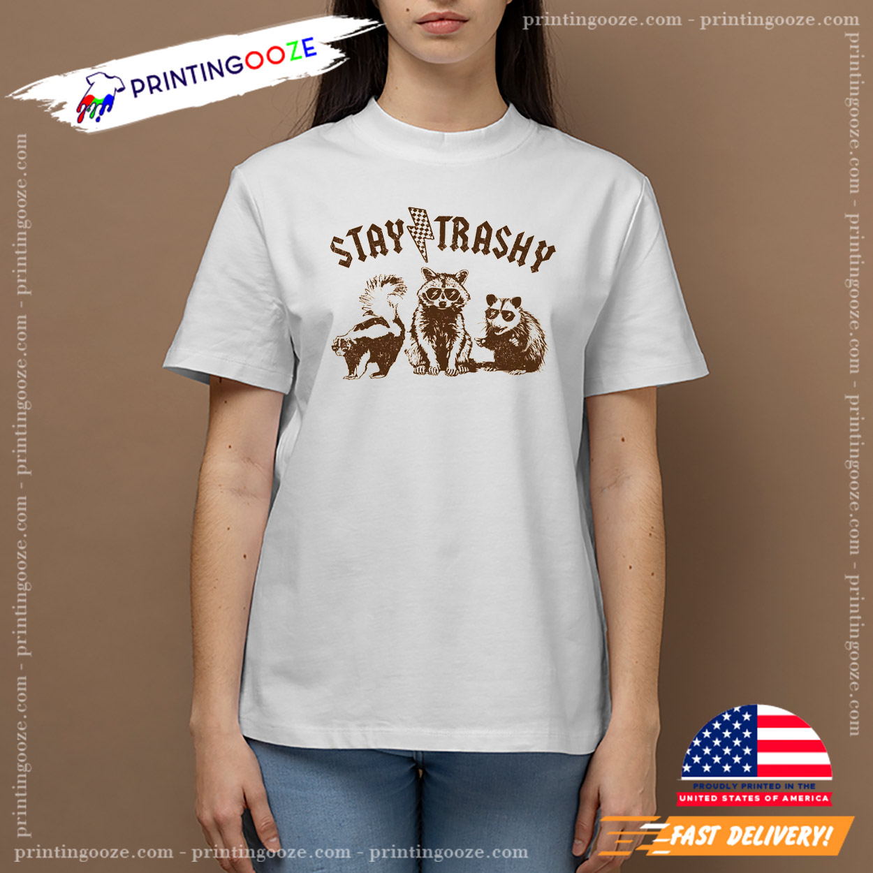 Stay Trashy Funny Cool Racoon Squad Shirt Stay Trashy Funny Cool Racoon Squad Shirt