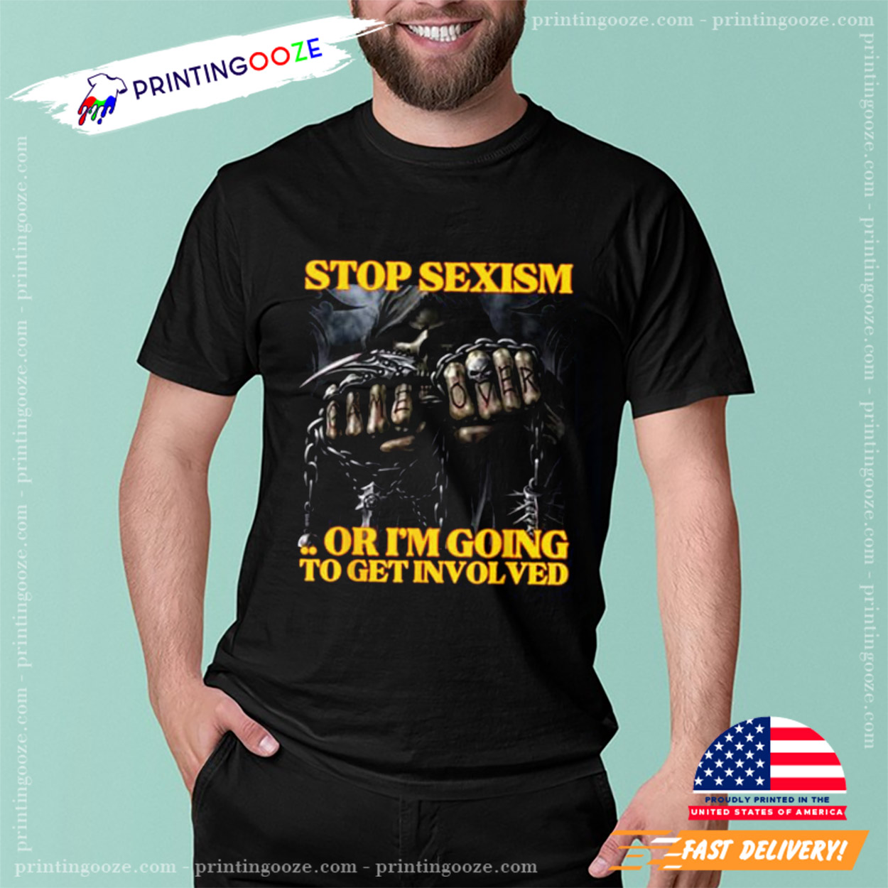 Stop Sexism Or I Get Involved Funny Edgy Hard Skeleton Meme T-Shirt Stop Sexism Or I Get Involved Funny Edgy Hard Skeleton Meme T-Shirt