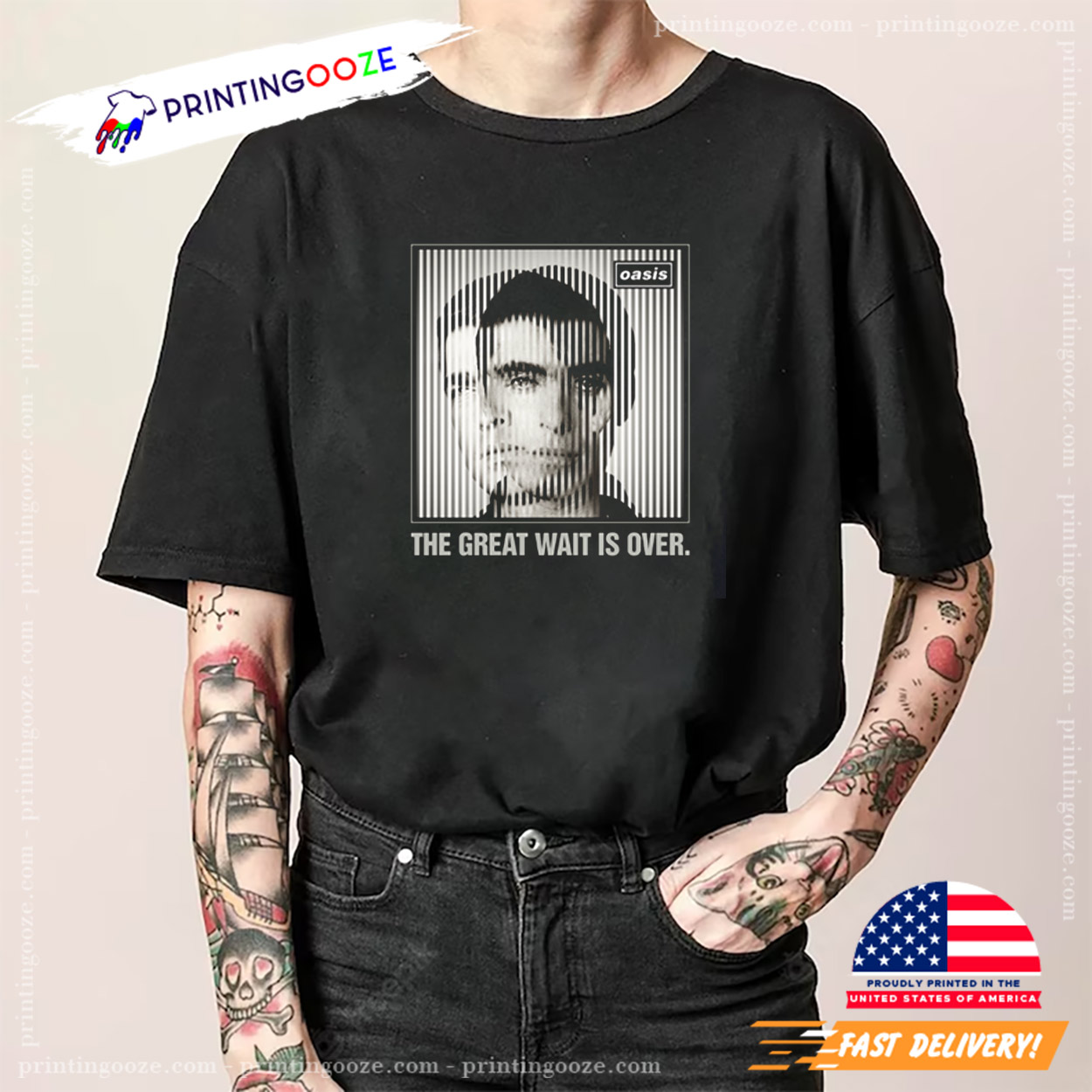 The Great Wait Is Over Oasis World Tour Shirt The Great Wait Is Over Oasis World Tour Shirt
