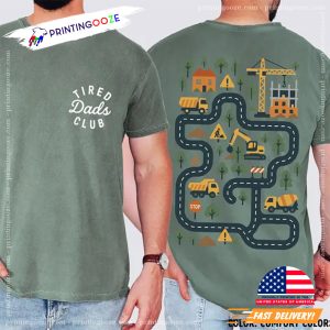 Tired Dads Club Construction Dad Comfort Colors Shirt 1
