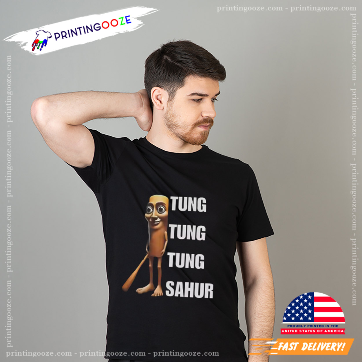 Trending Meme 2025 Tung Tung Tung Sahur Unisex T-shirt Trending Meme 2025 Tung Tung Tung Sahur Unisex T-shirt