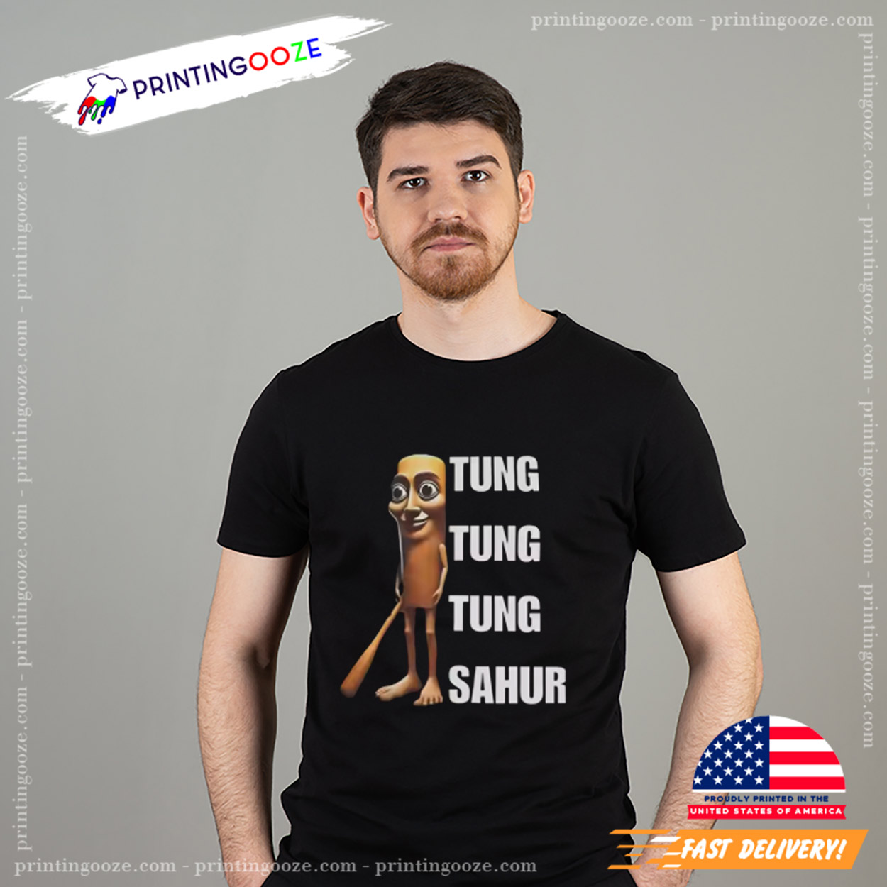 Trending Meme 2025 Tung Tung Tung Sahur Unisex T-shirt Trending Meme 2025 Tung Tung Tung Sahur Unisex T-shirt