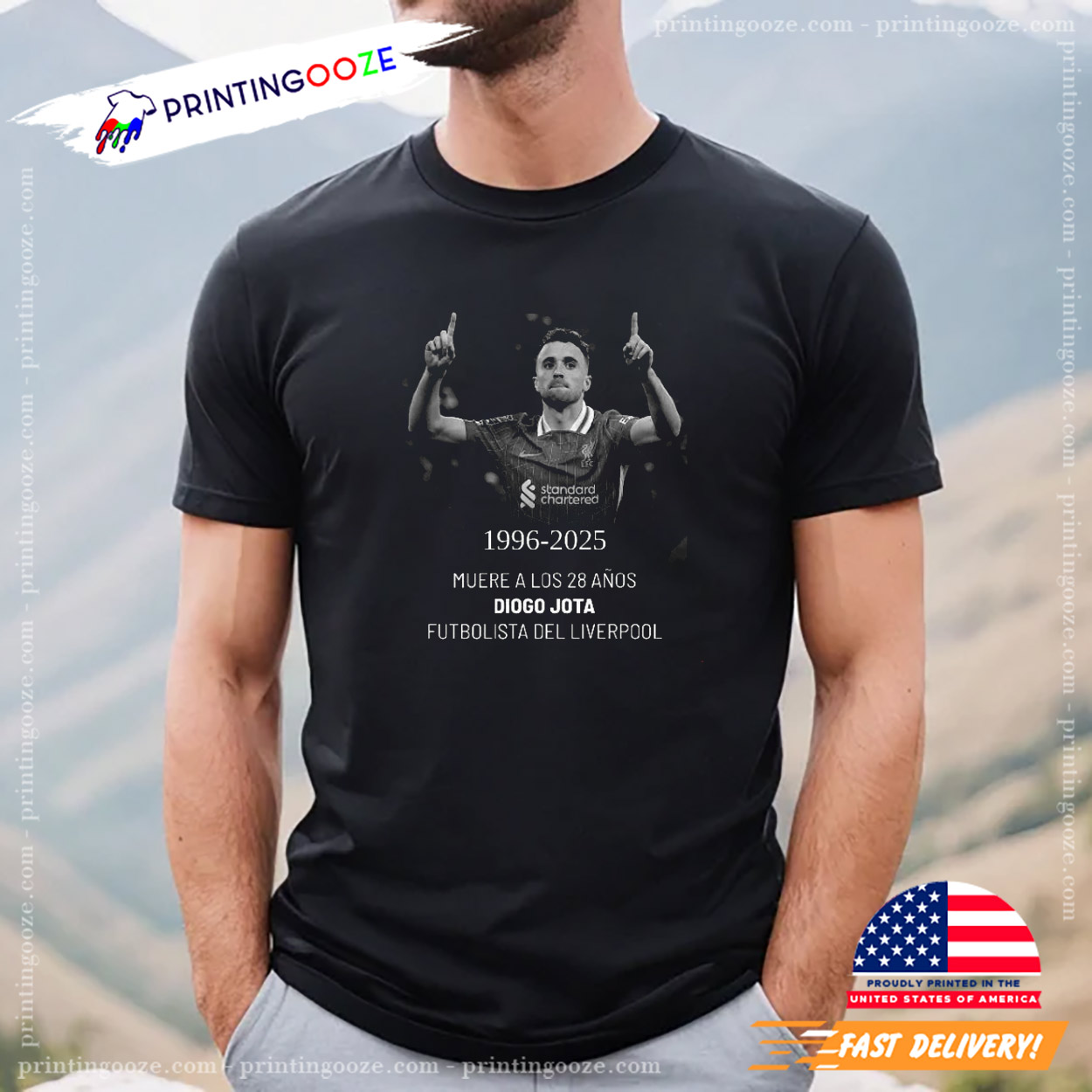 1996-2025 Diogo Jota Rip T-shirt 1996-2025 Diogo Jota Rip T-shirt