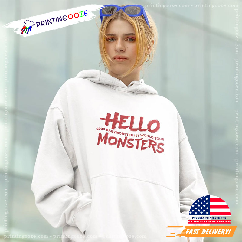 2025 BABYMONSTER 1ST World Tour Dates 2-sided T-shirt 2025 BABYMONSTER 1ST World Tour Dates 2-sided T-shirt