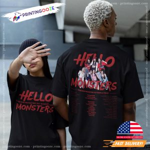 2025 BABYMONSTER 1ST World Tour Dates 2 sided T shirt