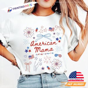 4th Of July Mom American Mama Comfort Colors Shirt 1