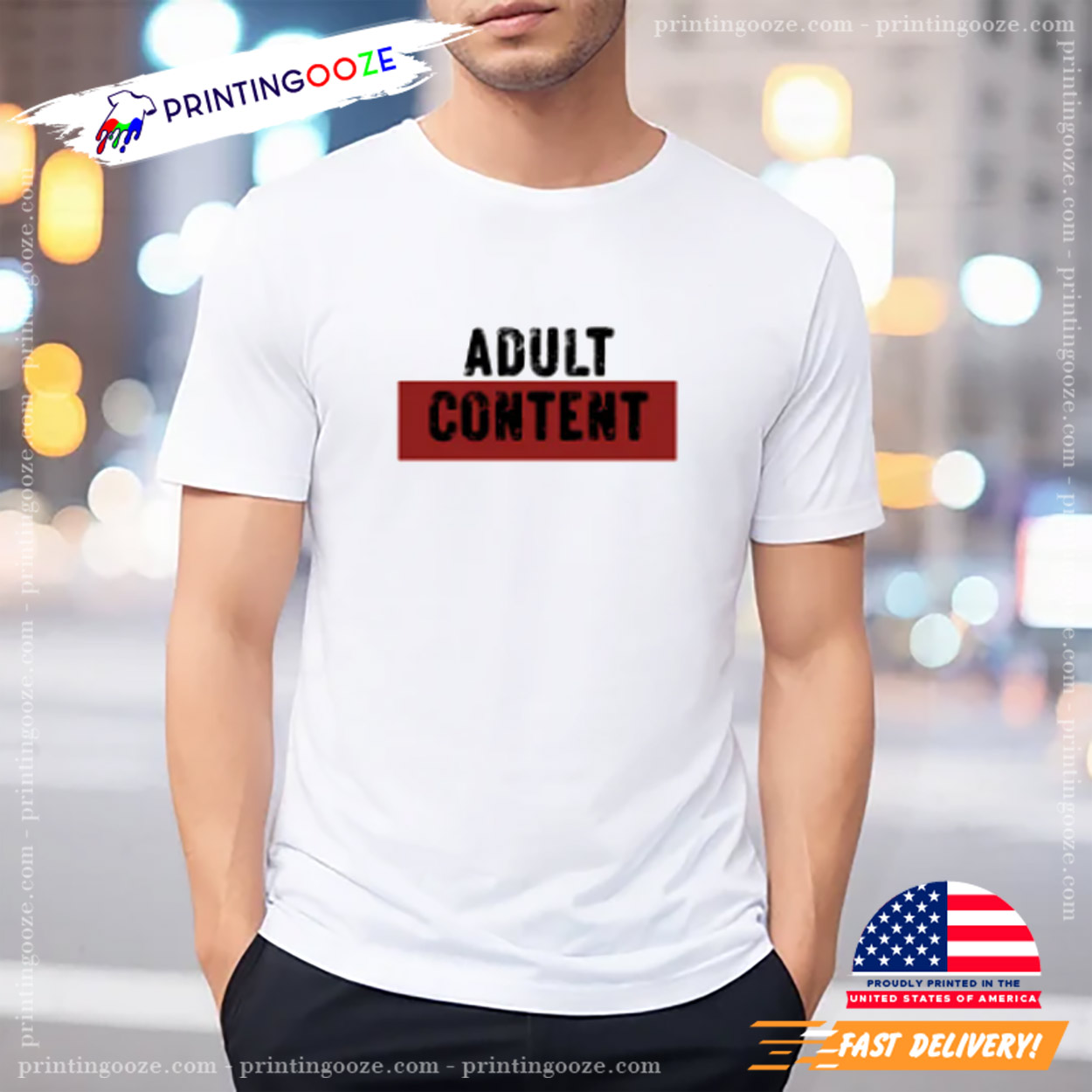 Adult Content Funny Graphic Tee Adult Content Funny Graphic Tee