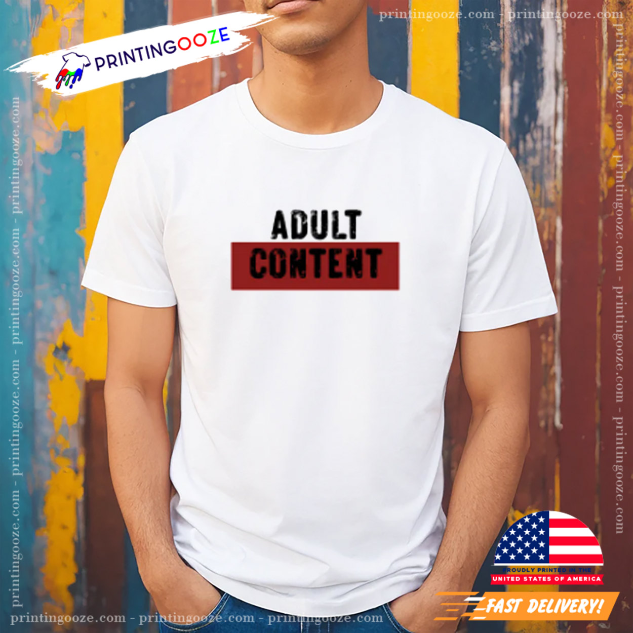 Adult Content Funny Graphic Tee Adult Content Funny Graphic Tee