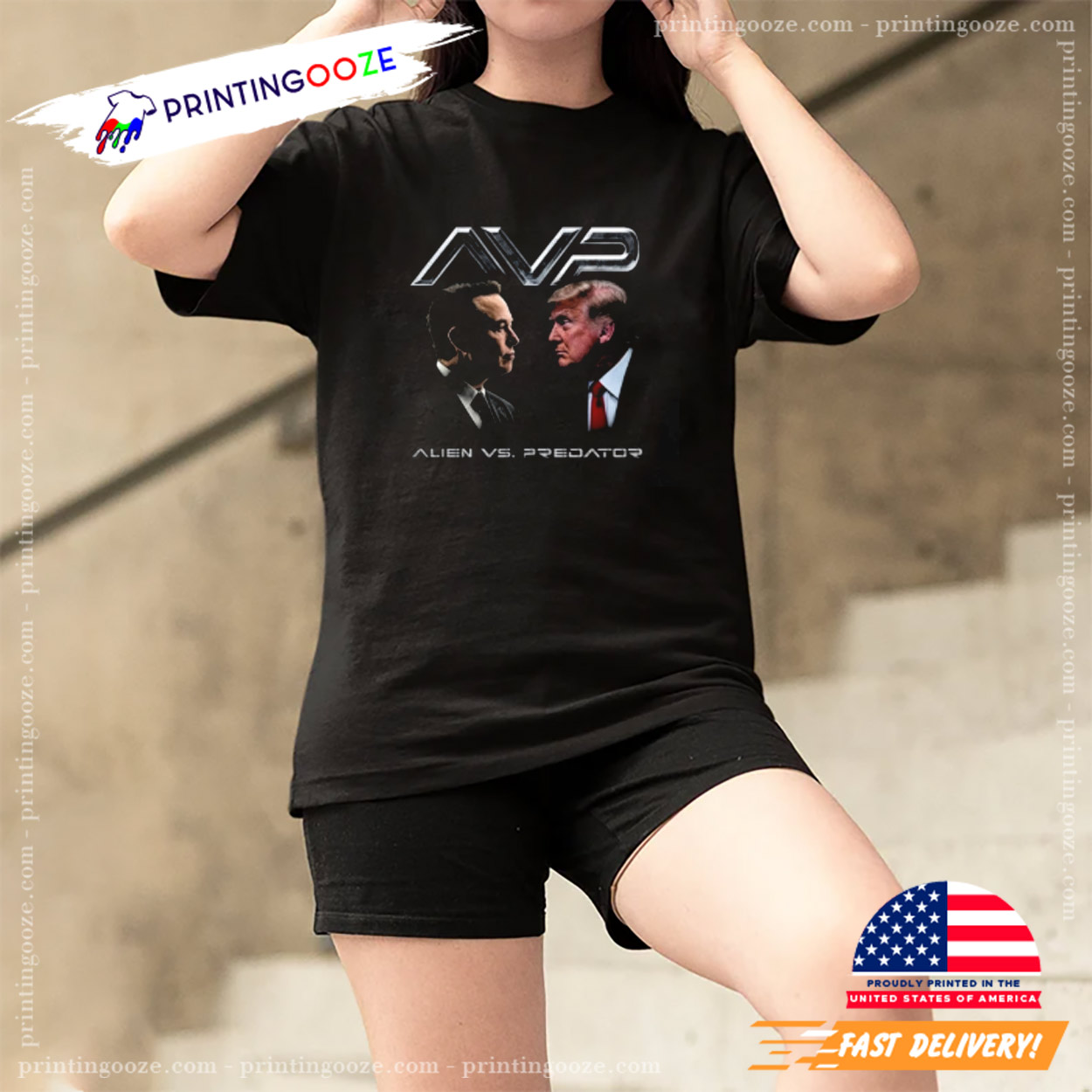 Alien Vs Predator Trump Vs Elon Shirt Alien Vs Predator Trump Vs Elon Shirt
