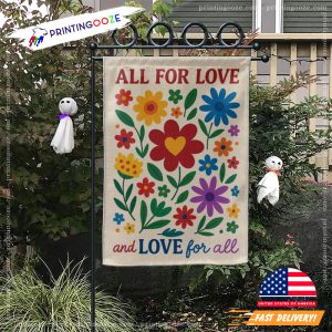 All for Love Garden Colorful Floral Flag