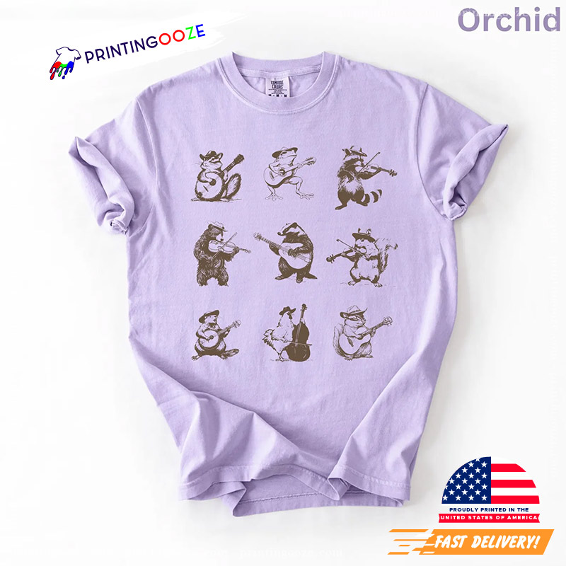Animal Musicians Vintage Style Comfort Colors T-shirt Animal Musicians Vintage Style Comfort Colors T-shirt