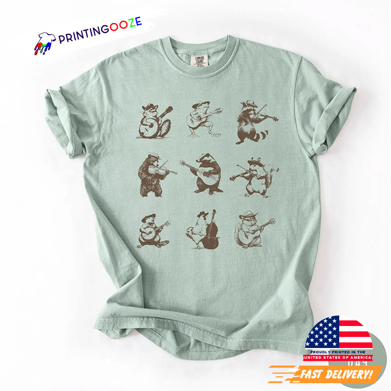 Animal Musicians Vintage Style Comfort Colors T-shirt Animal Musicians Vintage Style Comfort Colors T-shirt