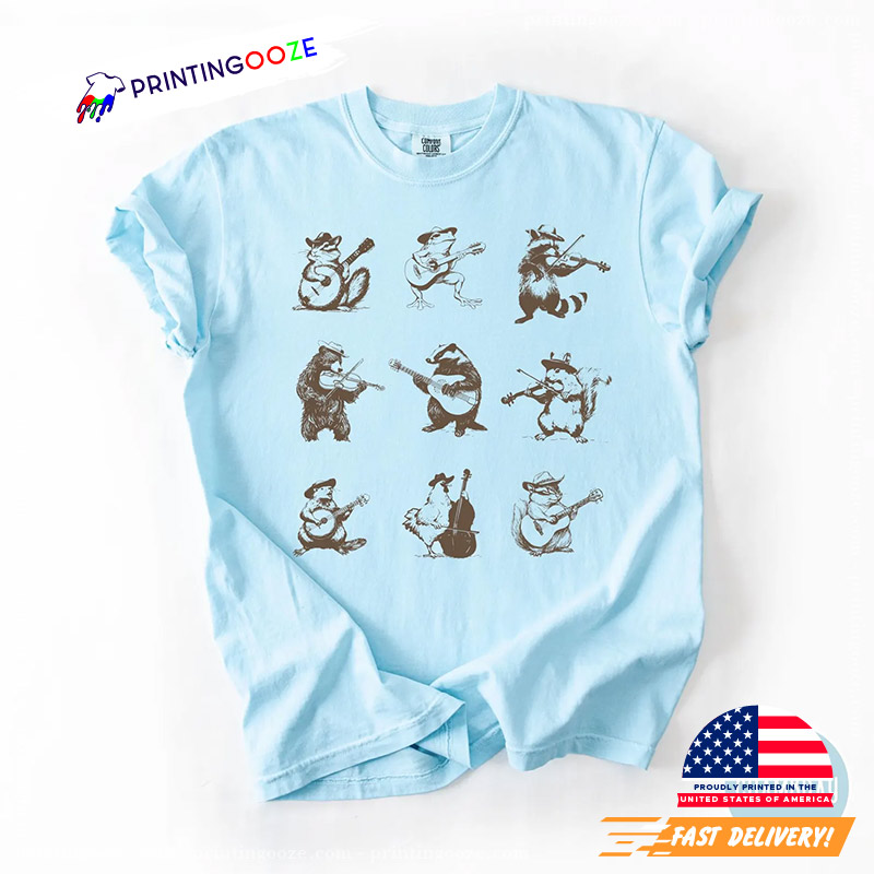 Animal Musicians Vintage Style Comfort Colors T-shirt Animal Musicians Vintage Style Comfort Colors T-shirt