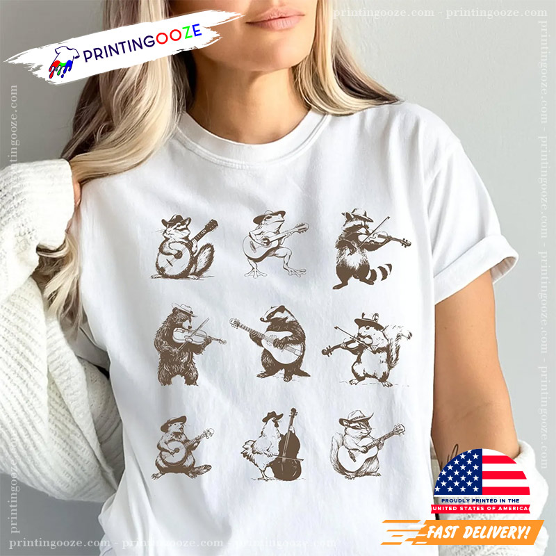 Animal Musicians Vintage Style Comfort Colors T-shirt Animal Musicians Vintage Style Comfort Colors T-shirt