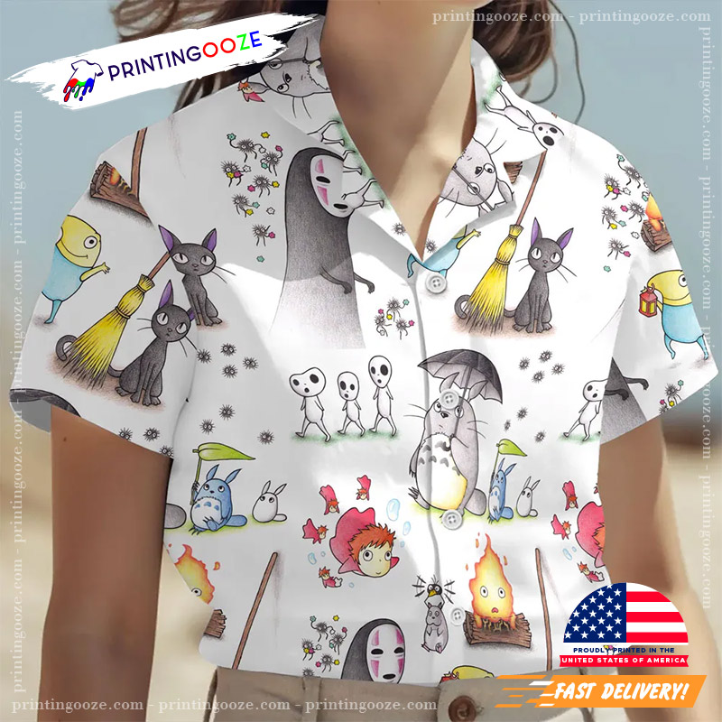 Anime Ghibli Characters Hawaiian Shirt Anime Ghibli Characters Hawaiian Shirt