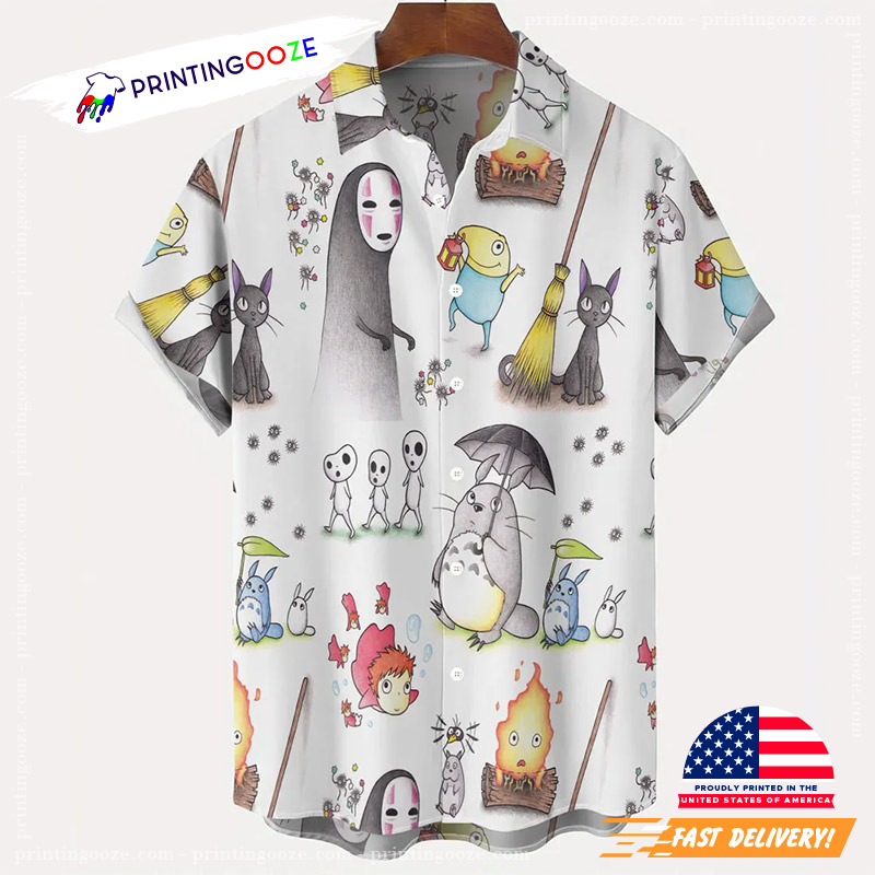 Anime Ghibli Characters Hawaiian Shirt Anime Ghibli Characters Hawaiian Shirt