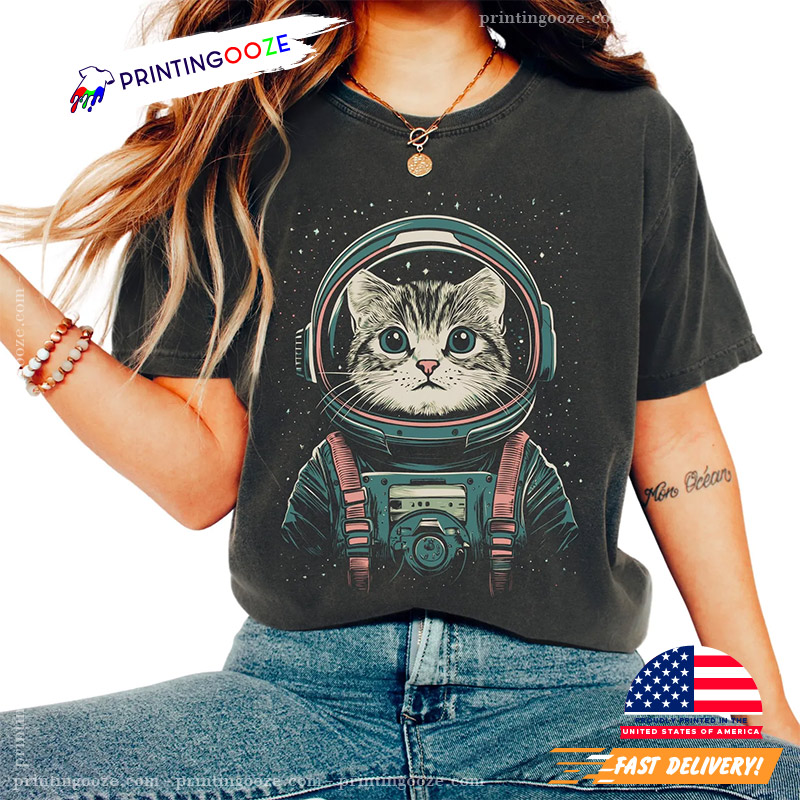 Astronaut Cat Happy Cat Day Comfort Colors Tee Astronaut Cat Happy Cat Day Comfort Colors Tee