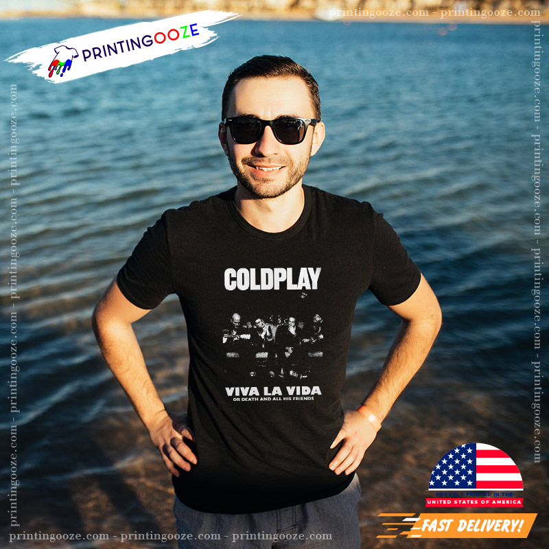 Band Coldplay Viva La Vida Lyrics T-shirt Band Coldplay Viva La Vida Lyrics T-shirt