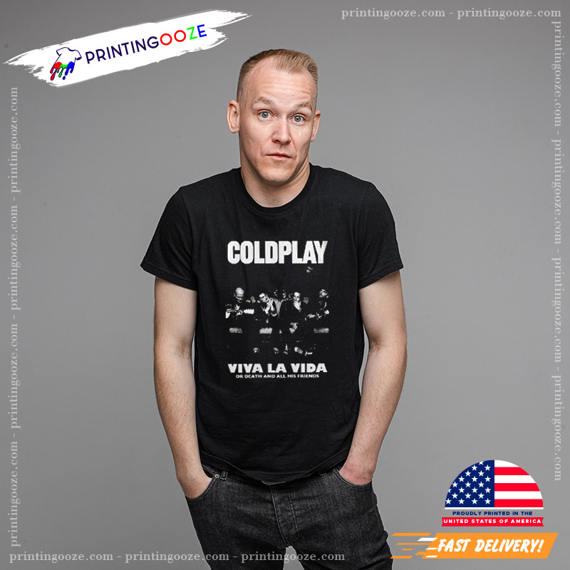 Band Coldplay Viva La Vida Lyrics T-shirt Band Coldplay Viva La Vida Lyrics T-shirt