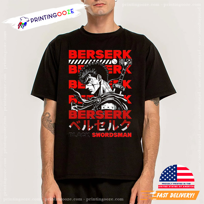 Berserk Black Swordsman Dark Fantasy Manga Shirt Berserk Black Swordsman Dark Fantasy Manga Shirt
