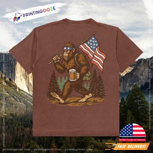 Bigfoot Hiking 4th of July Comfort Colors Tee 2