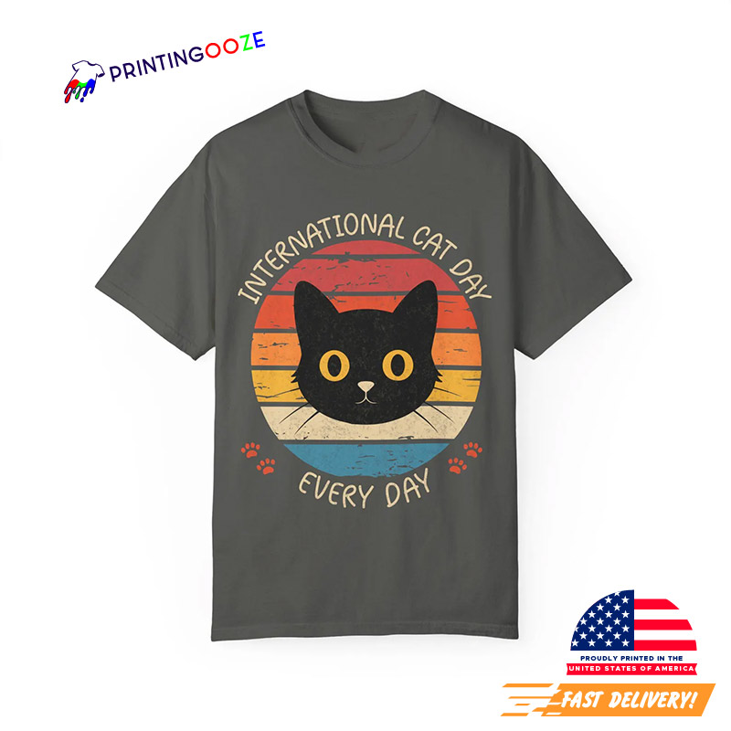 Black Cat Wall International Cat Day Shirt Black Cat Wall International Cat Day Shirt
