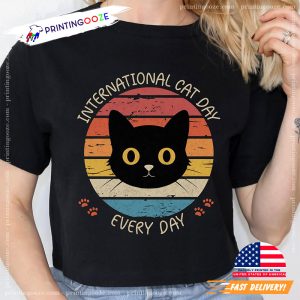 Black Cat Wall International Cat Day Shirt 3