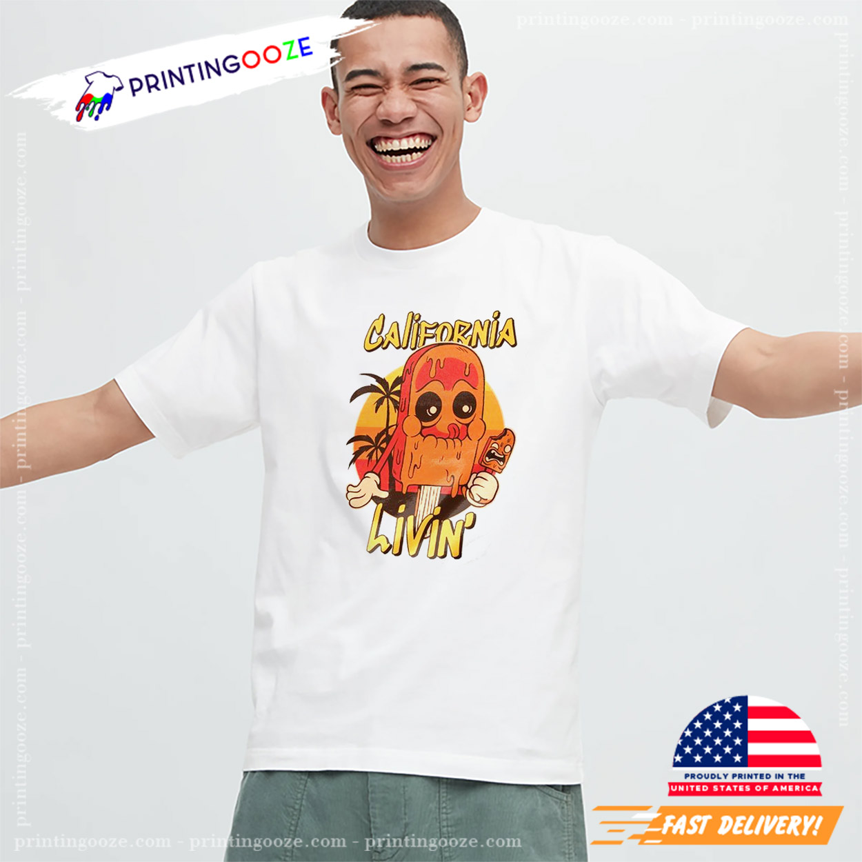 California Livin' Vintage Sunset Ice Cream T-shirt California Livin' Vintage Sunset Ice Cream T-shirt
