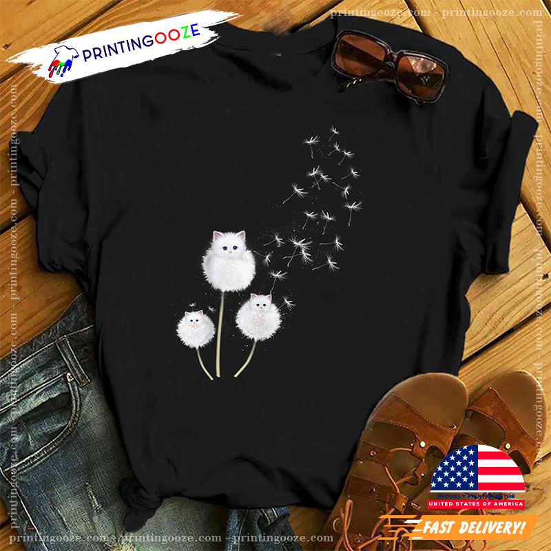 Cat Dandelion Adorable Tee Cat Dandelion Adorable Tee