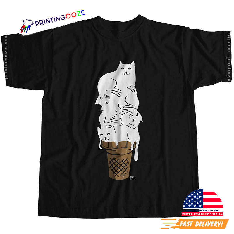 Cats Ice Cream Cone Cute Ice Cream Shirt Cats Ice Cream Cone Cute Ice Cream Shirt