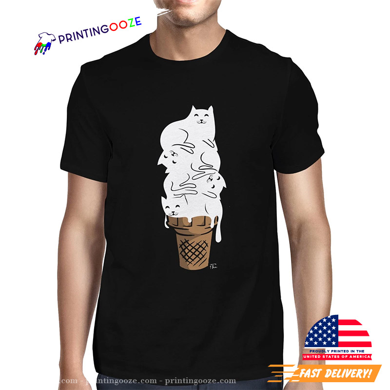Cats Ice Cream Cone Cute Ice Cream Shirt Cats Ice Cream Cone Cute Ice Cream Shirt