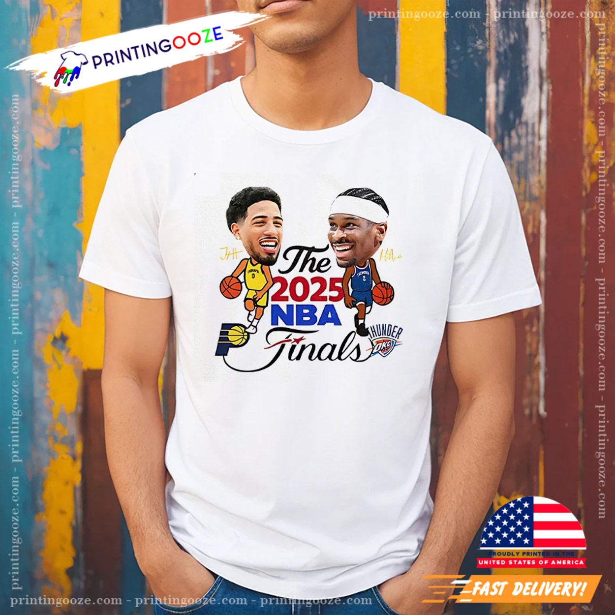 Chibi Tyrese Haliburton Vs Shai Gilgeous-Alexander NBA Finals Shirt Chibi Tyrese Haliburton Vs Shai Gilgeous-Alexander NBA Finals Shirt