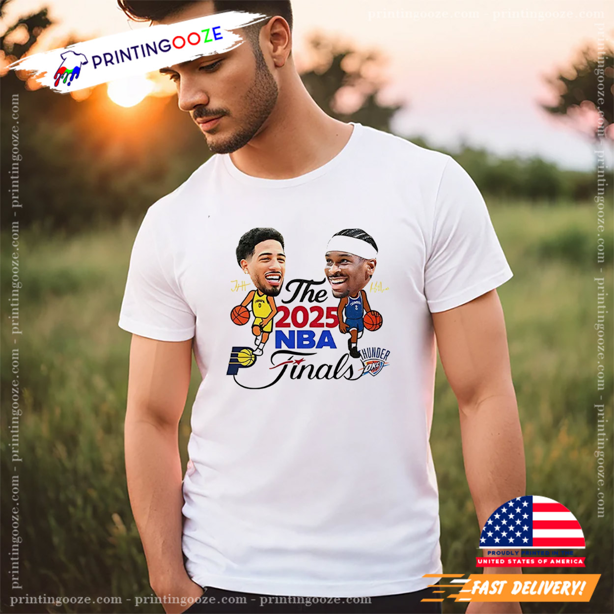 Chibi Tyrese Haliburton Vs Shai Gilgeous-Alexander NBA Finals Shirt Chibi Tyrese Haliburton Vs Shai Gilgeous-Alexander NBA Finals Shirt