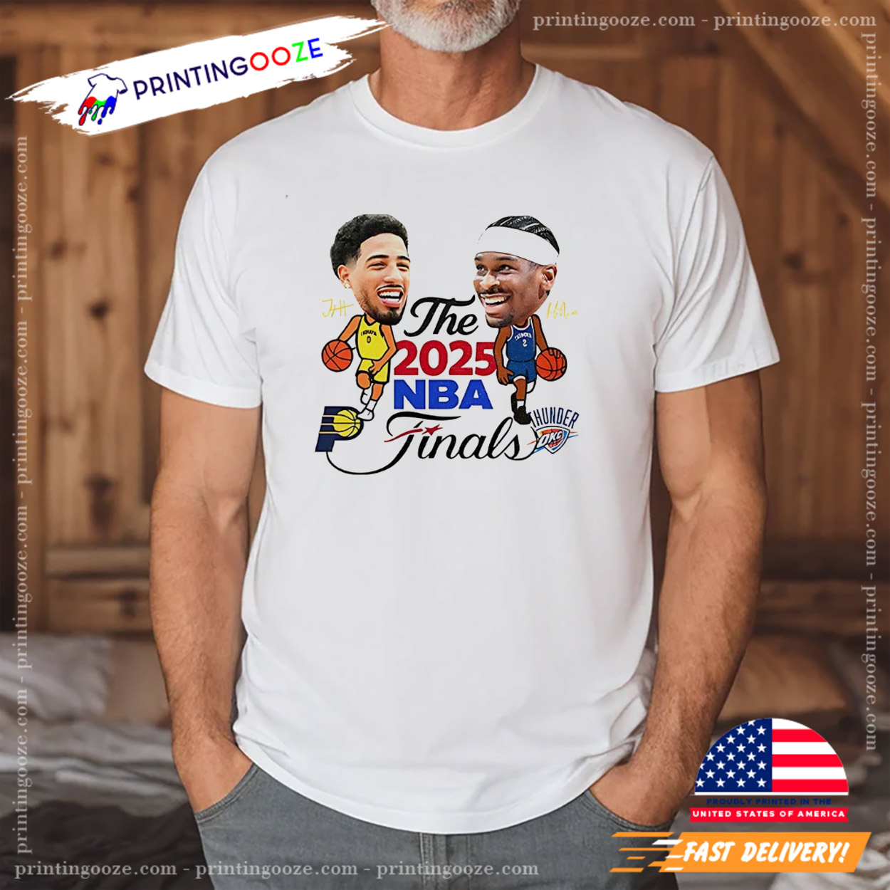 Chibi Tyrese Haliburton Vs Shai Gilgeous-Alexander NBA Finals Shirt Chibi Tyrese Haliburton Vs Shai Gilgeous-Alexander NBA Finals Shirt