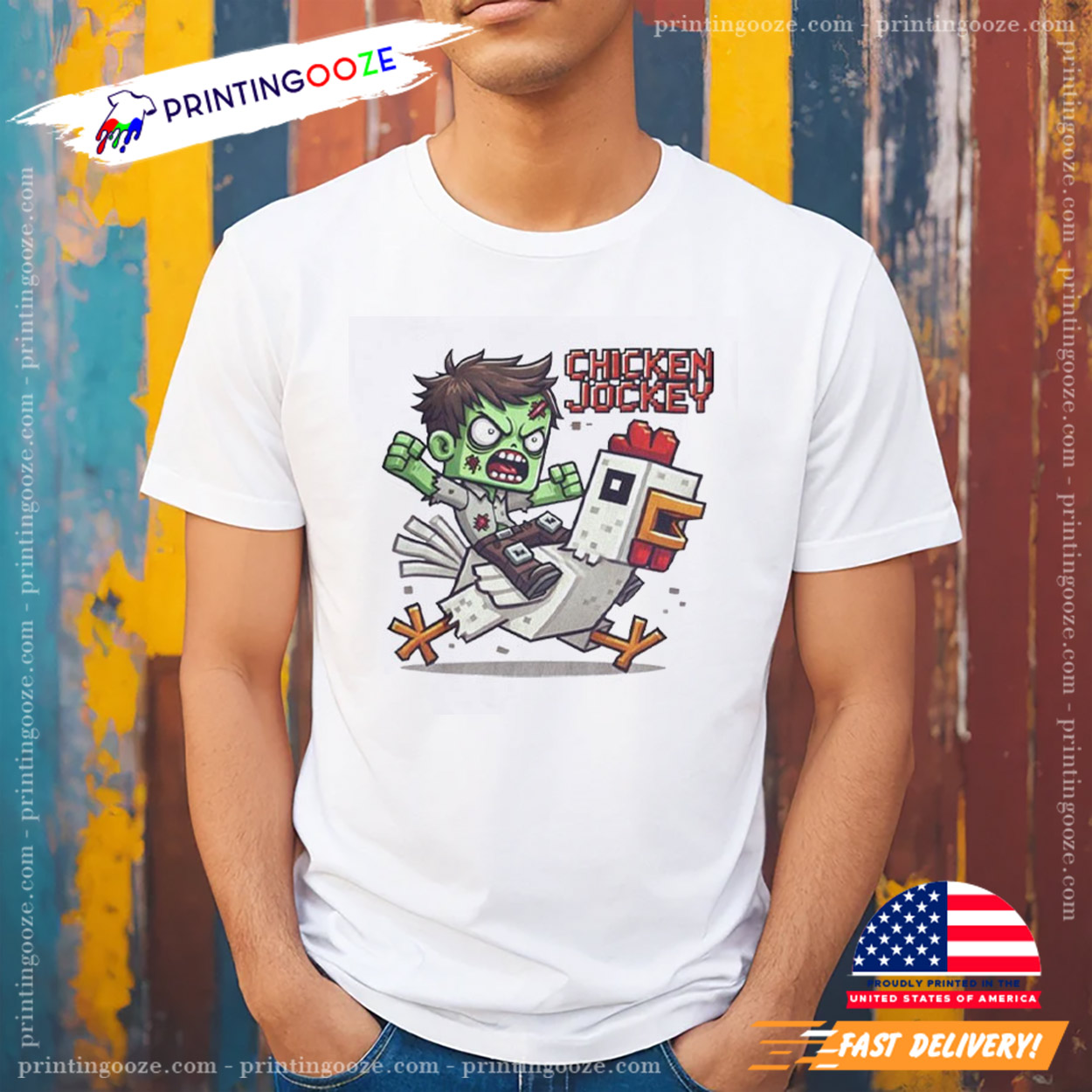 Chicken Jocky Minecraft T-Shirt Chicken Jocky Minecraft T-Shirt
