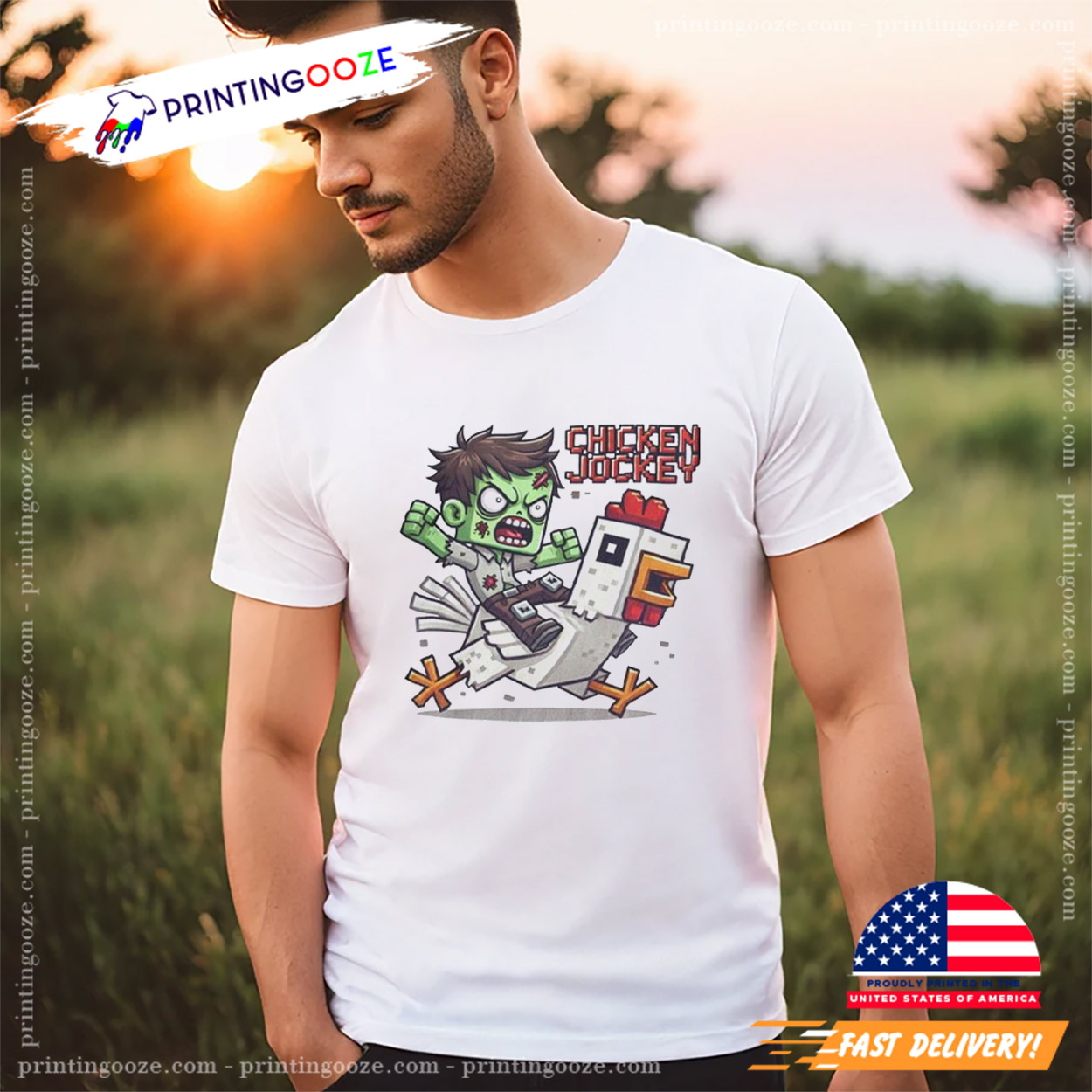 Chicken Jocky Minecraft T-Shirt Chicken Jocky Minecraft T-Shirt