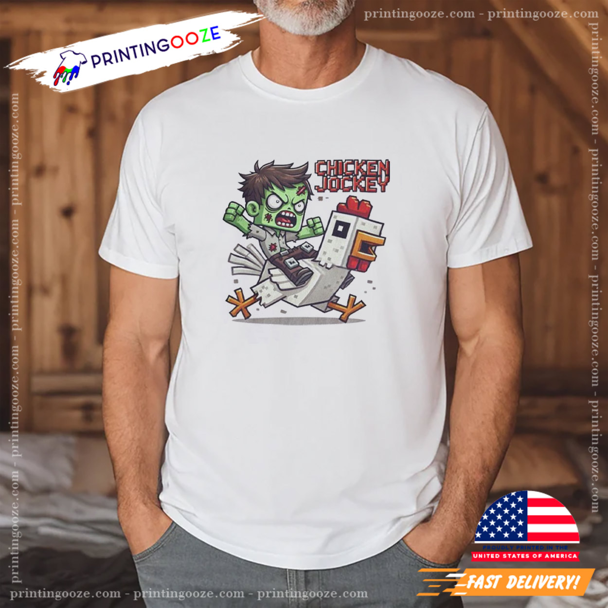 Chicken Jocky Minecraft T-Shirt Chicken Jocky Minecraft T-Shirt