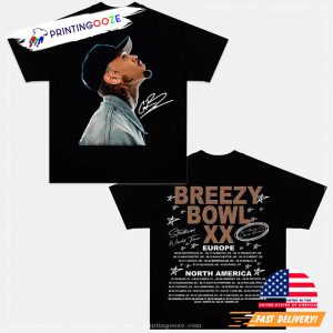 Chris Brown Tour Breezy Bowl XX Dates Comfort Colors Tee 1