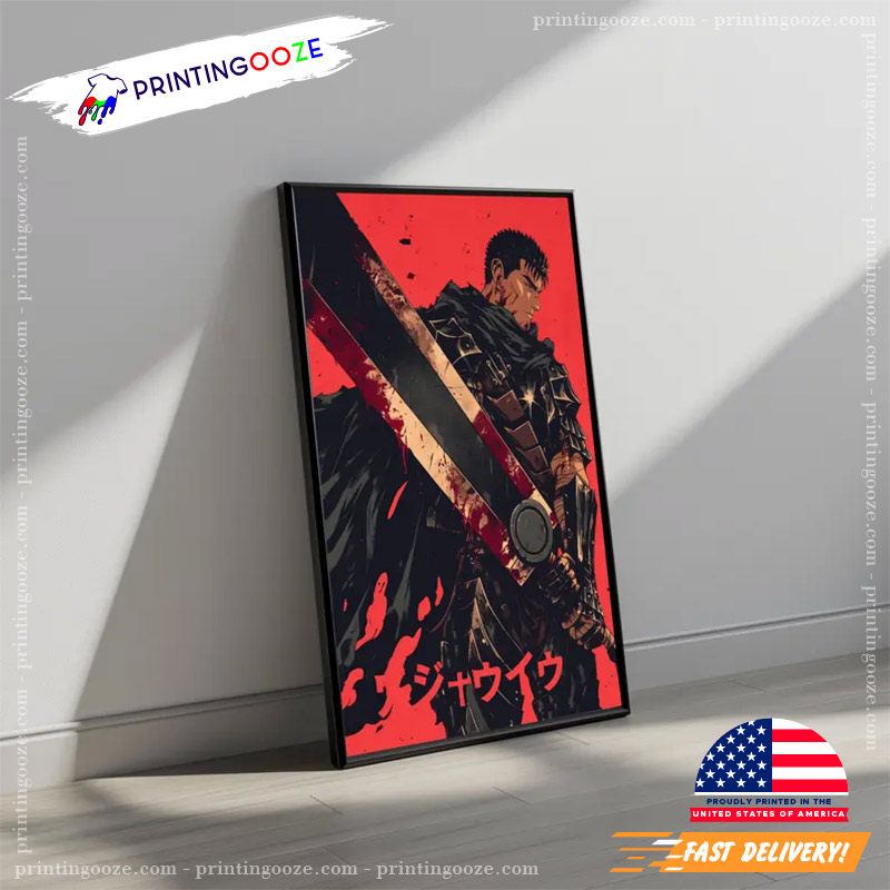 Cool Guts Black Swordsman Berserk Poster Cool Guts Black Swordsman Berserk Poster