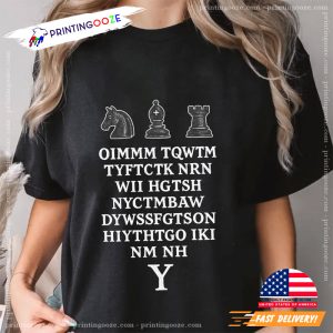 Cryptic Chess Puzzle Oimmm Happy Chess Day Comfort Colors Tee 1