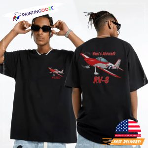 Custom Airplane Happy National Aviation Day 2 Sided Shirt 1