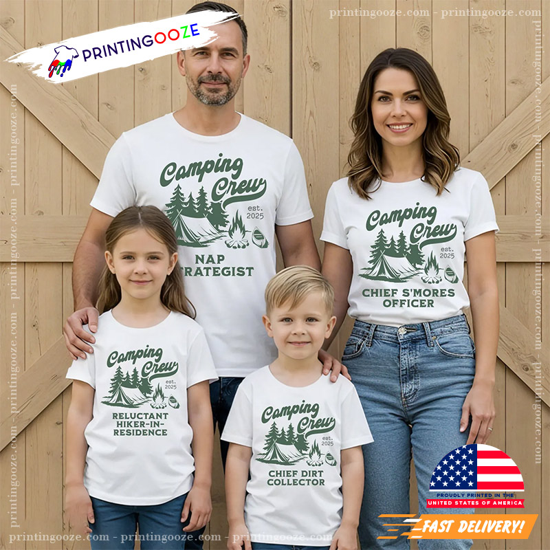 Custom Camping Crew Mountain Hiking Family Matching Shirt Custom Camping Crew Mountain Hiking Family Matching Shirt